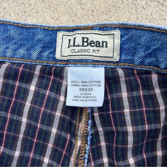L.L. Bean‎ Flannel Lined Demin 36x30 Vintage Jeans Cottagecore Academia - Picture 4 of 6